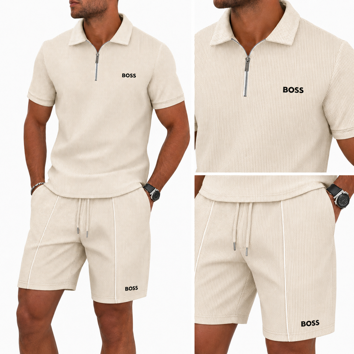 Sportliches Zip-Polo-Set (1 KAUFEN, 1 GRATIS)
