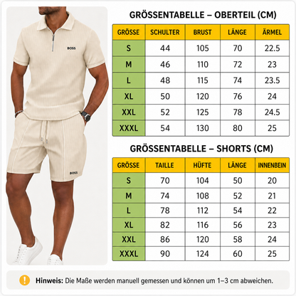 Sportliches Zip-Polo-Set (1 KAUFEN, 1 GRATIS)
