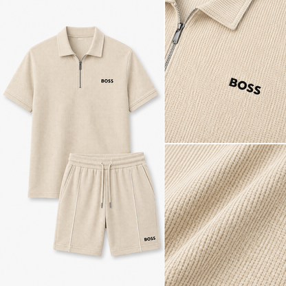 Sportliches Zip-Polo-Set (1 KAUFEN, 1 GRATIS)