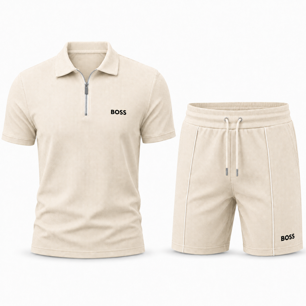 Sportliches Zip-Polo-Set (1 KAUFEN, 1 GRATIS)