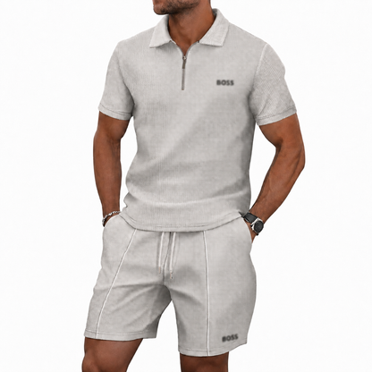 Sportliches Zip-Polo-Set (1 KAUFEN, 1 GRATIS) - Sommeraktion