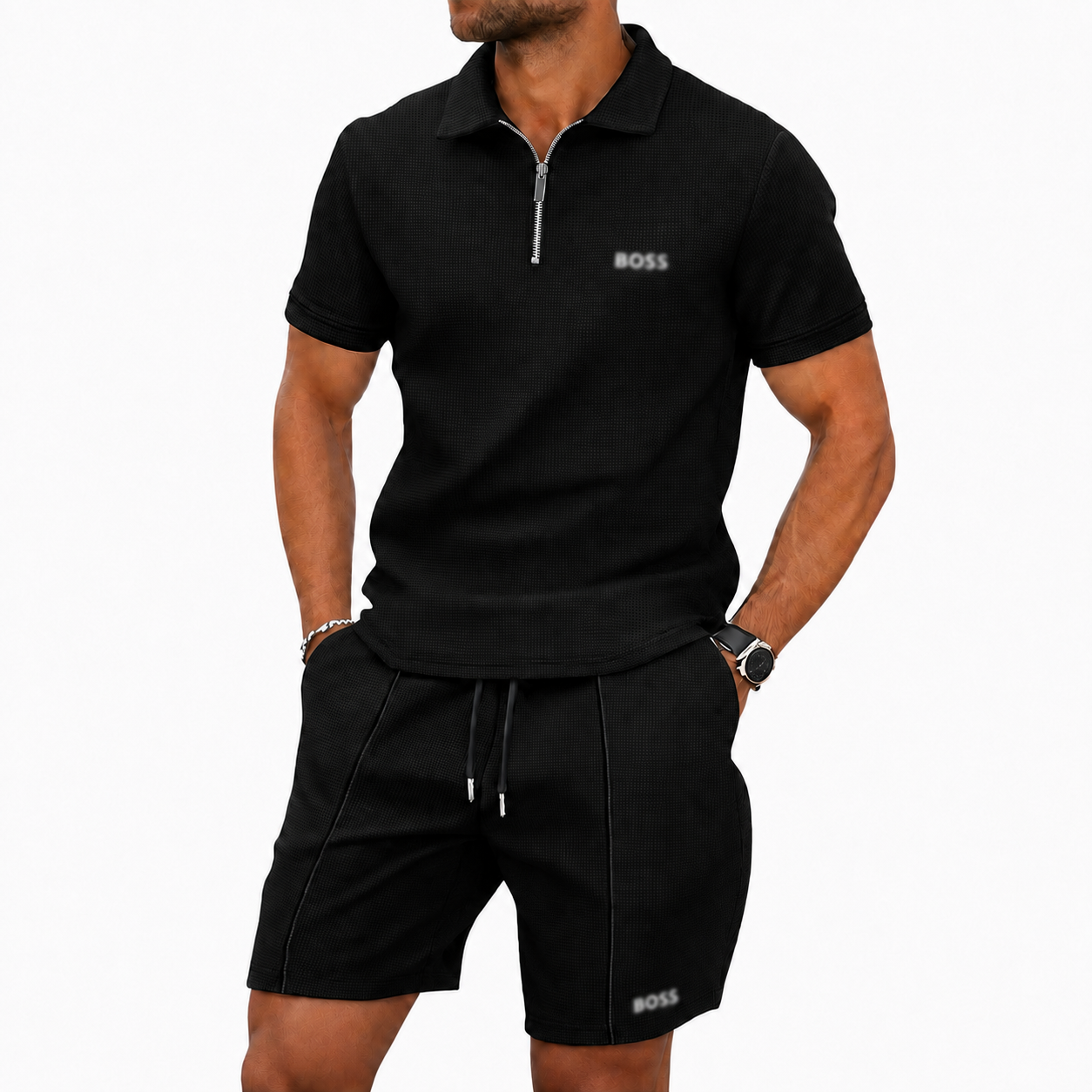 Sportliches Zip-Polo-Set (1 KAUFEN, 1 GRATIS) - Sommeraktion
