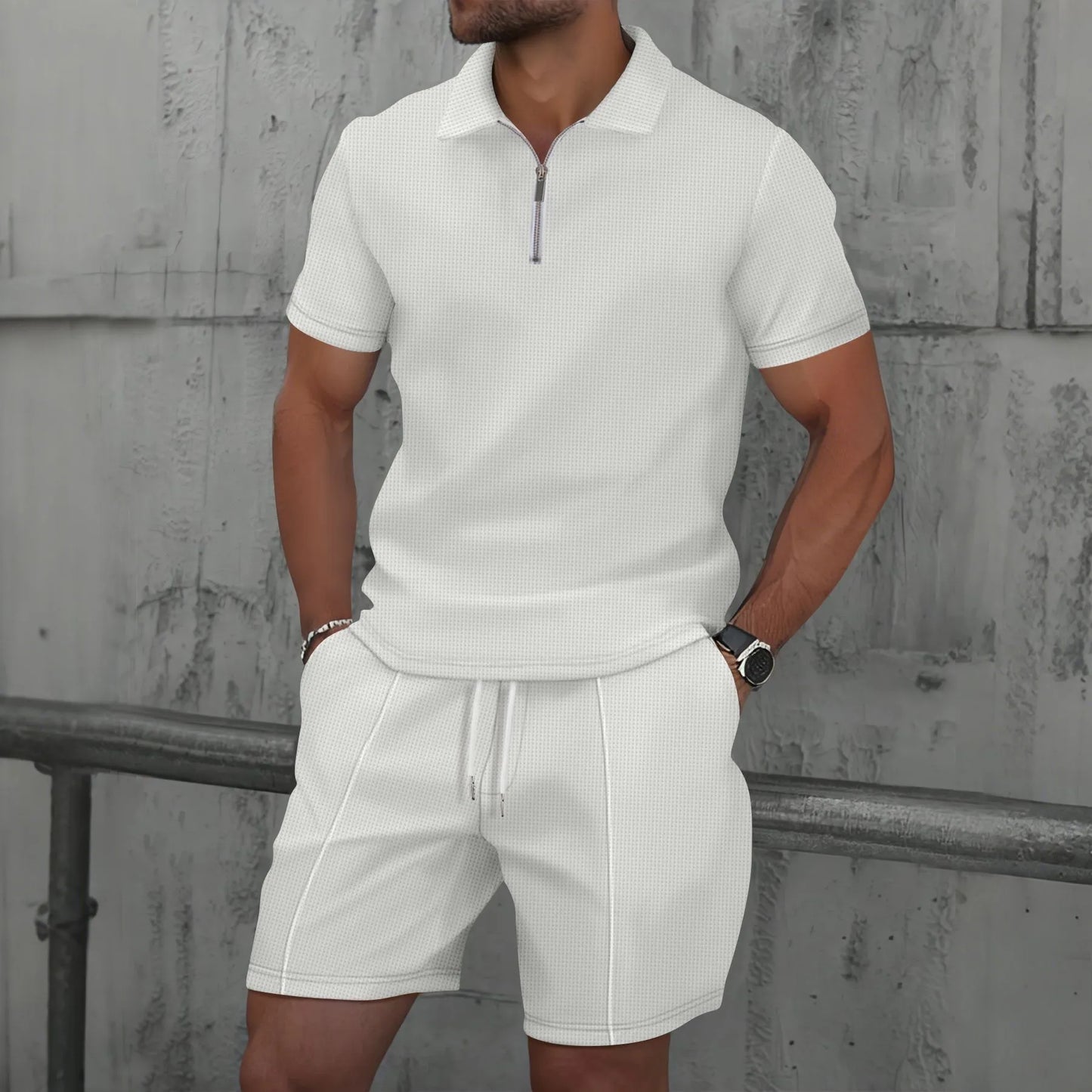 Waffelstrick Zip-Set
