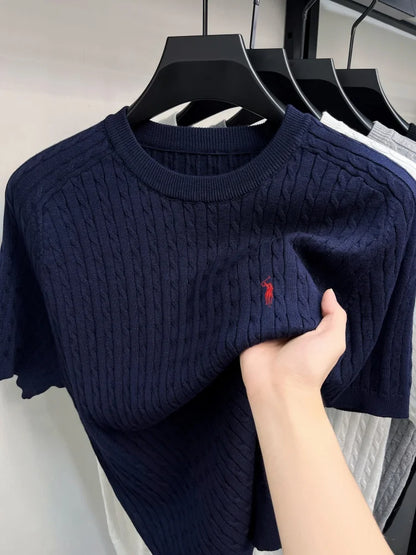 Feinstrick-Shirt Kurzarm