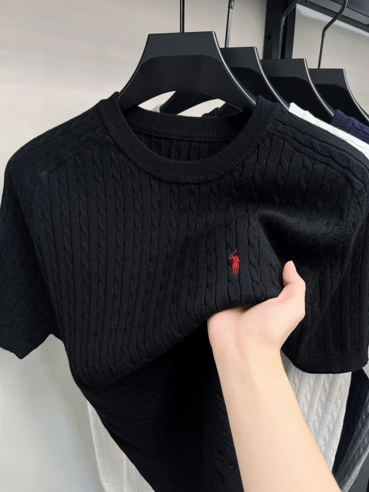 Feinstrick-Shirt Kurzarm