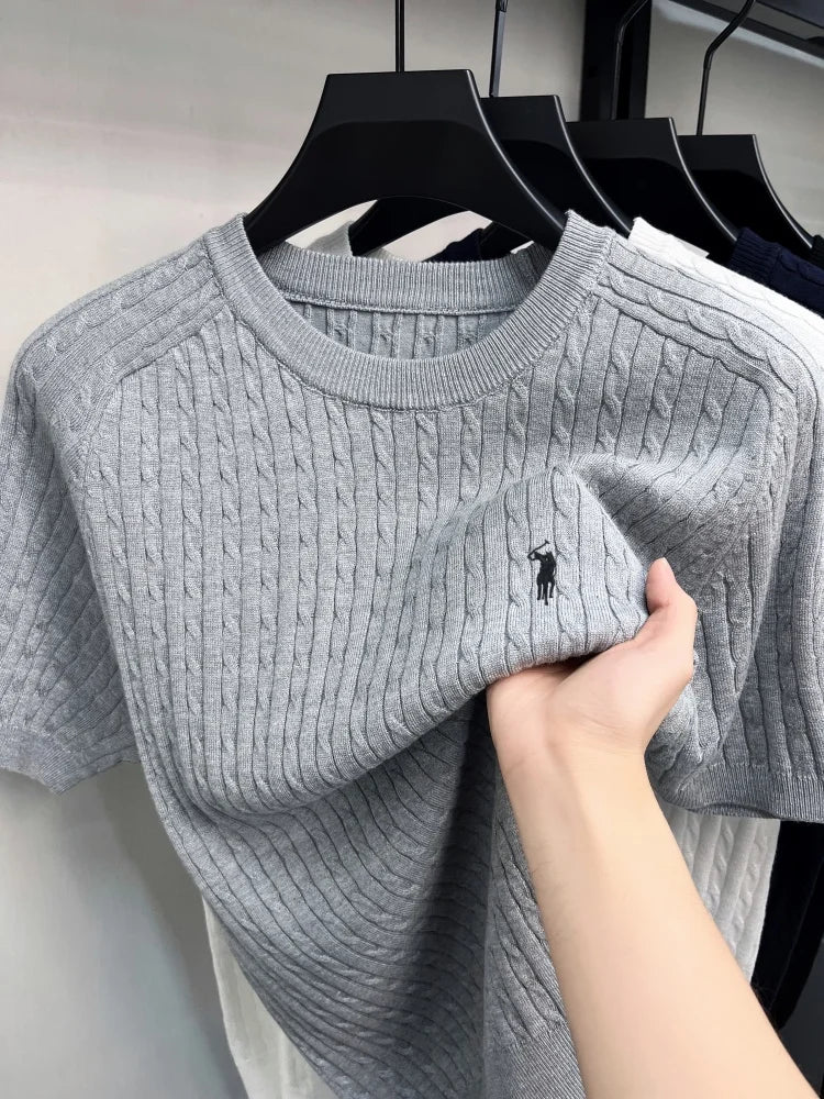 Feinstrick-Shirt Kurzarm